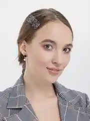 Фиолетовый заколка для волос клик-клак, 6,5*2,5 см