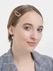 Золотой заколка клик-клак со стразами, цветная