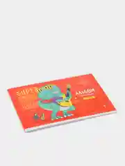 Красный альбом для рисования "Cool Dino", на скрепке, А5, 12 листов