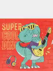 Красный альбом для рисования "Cool Dino", на скрепке, А5, 12 листов