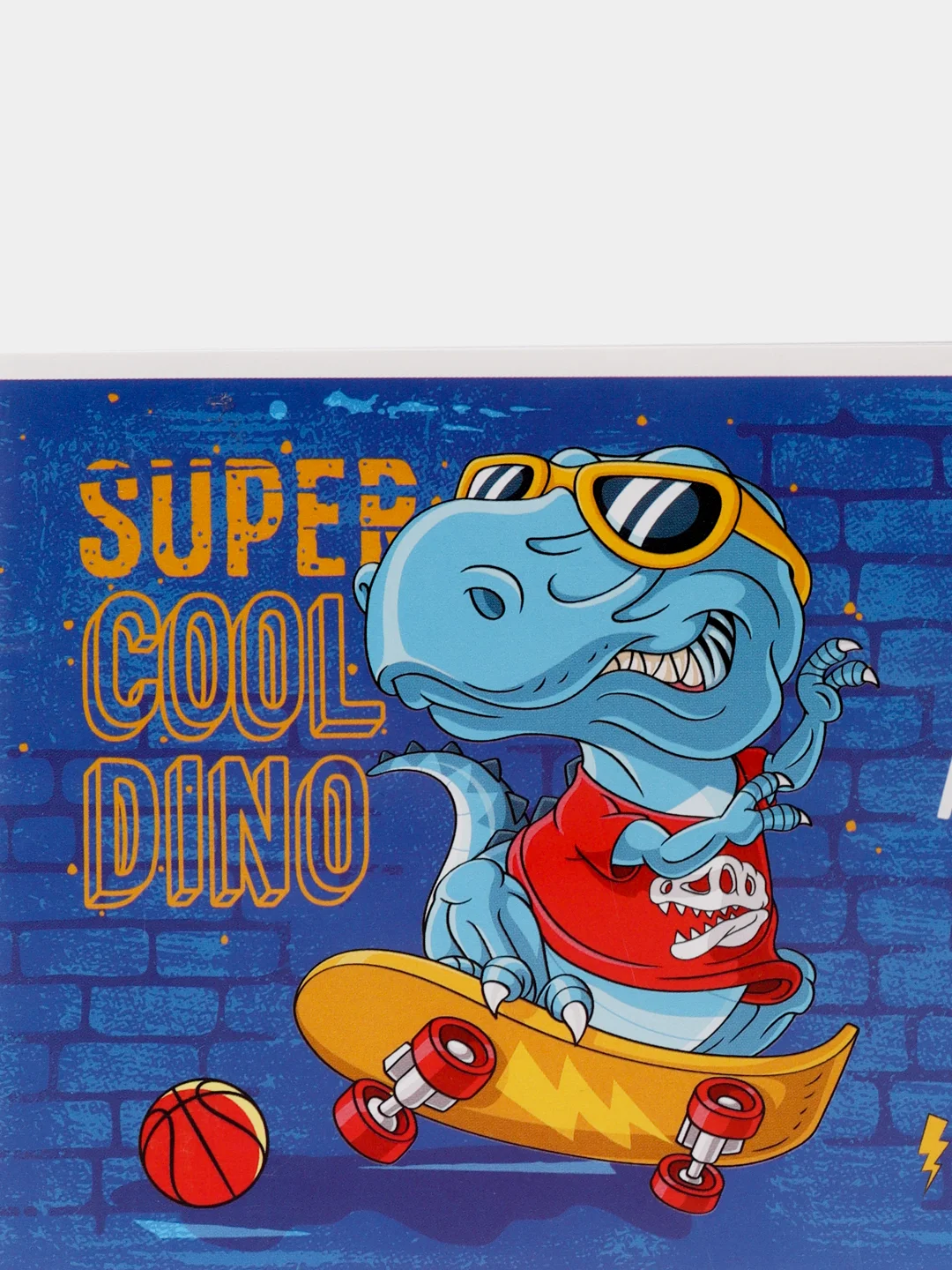 Синий альбом для рисования "Cool Dino", на скрепке, А5, 12 листов
