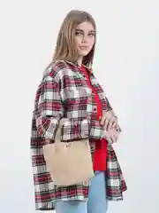 Бежевый меланж женская вельветовая сумка шоппер "Мини", 4 цвета