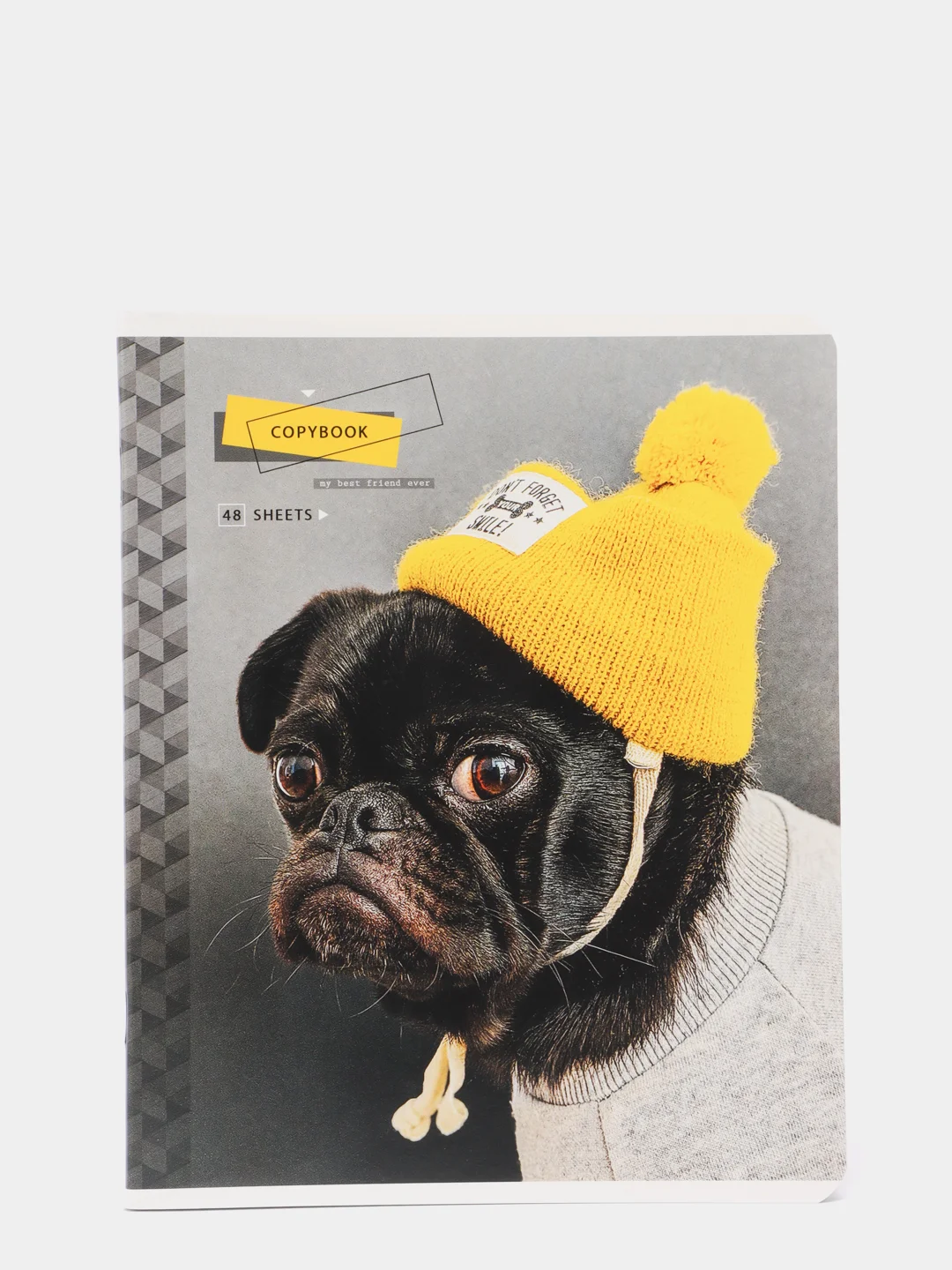 Желтый тетрадь ArtSpace "Питомцы. Pug", 48 листов, А5, клетка