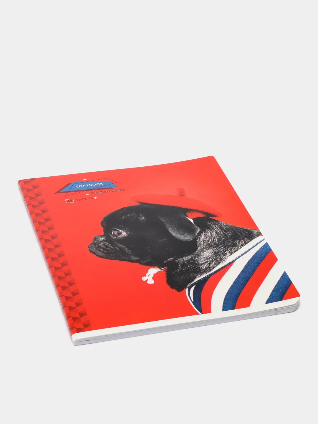 Красный тетрадь ArtSpace "Питомцы. Pug", 48 листов, А5, клетка