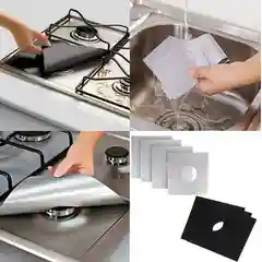 Защитный утолщенный коврик для газовых плит (4 штуки в упаковке)
