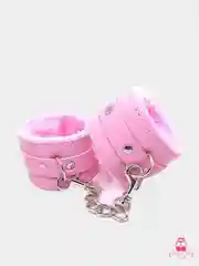 Наручники кожаные, БДСМ, с мехом, на застежках