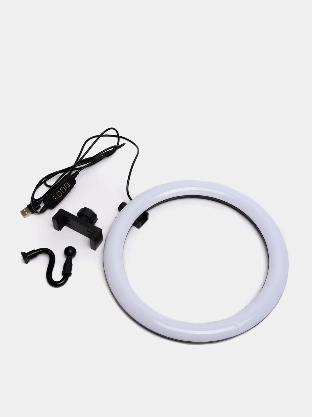 Черный светодиодная кольцевая цветная лампа RGB 26 см (LED "MJ-26) / штатив 210 см для селфи