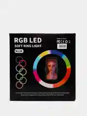Черный светодиодная кольцевая цветная лампа RGB 26 см (LED "MJ-26) / штатив 210 см для селфи