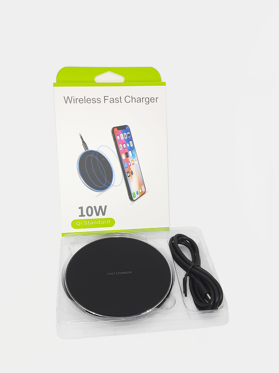 Беспроводная зарядка для Apple, Android Wireless charger Qi Standart купить  по цене 1215 ₽ в интернет-магазине KazanExpress