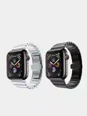Серебряный металлический ремешок Apple Watch 38 40 41 42 44 45 49 мм series 4 5 6 7 браслет стальной