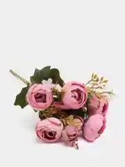 Пудровый искусственные цветы: камелии, пионы, букет
