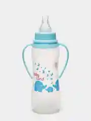 Голубой бутылочка Baby Land 240мл с колпачком-игрушкой, силиконовой классической соской