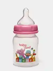 Розовый бутылочка Baby Land 150 мл, с широким горлом и силиконовой анатомической соской Air System
