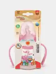 Розовый бутылочка Baby Land 150 мл, с широким горлом и силиконовой анатомической соской Air System
