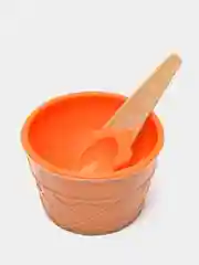 Миска "Мороженое" для вымешивания слаймов, оранжевая