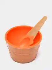 Миска "Мороженое" для вымешивания слаймов, оранжевая