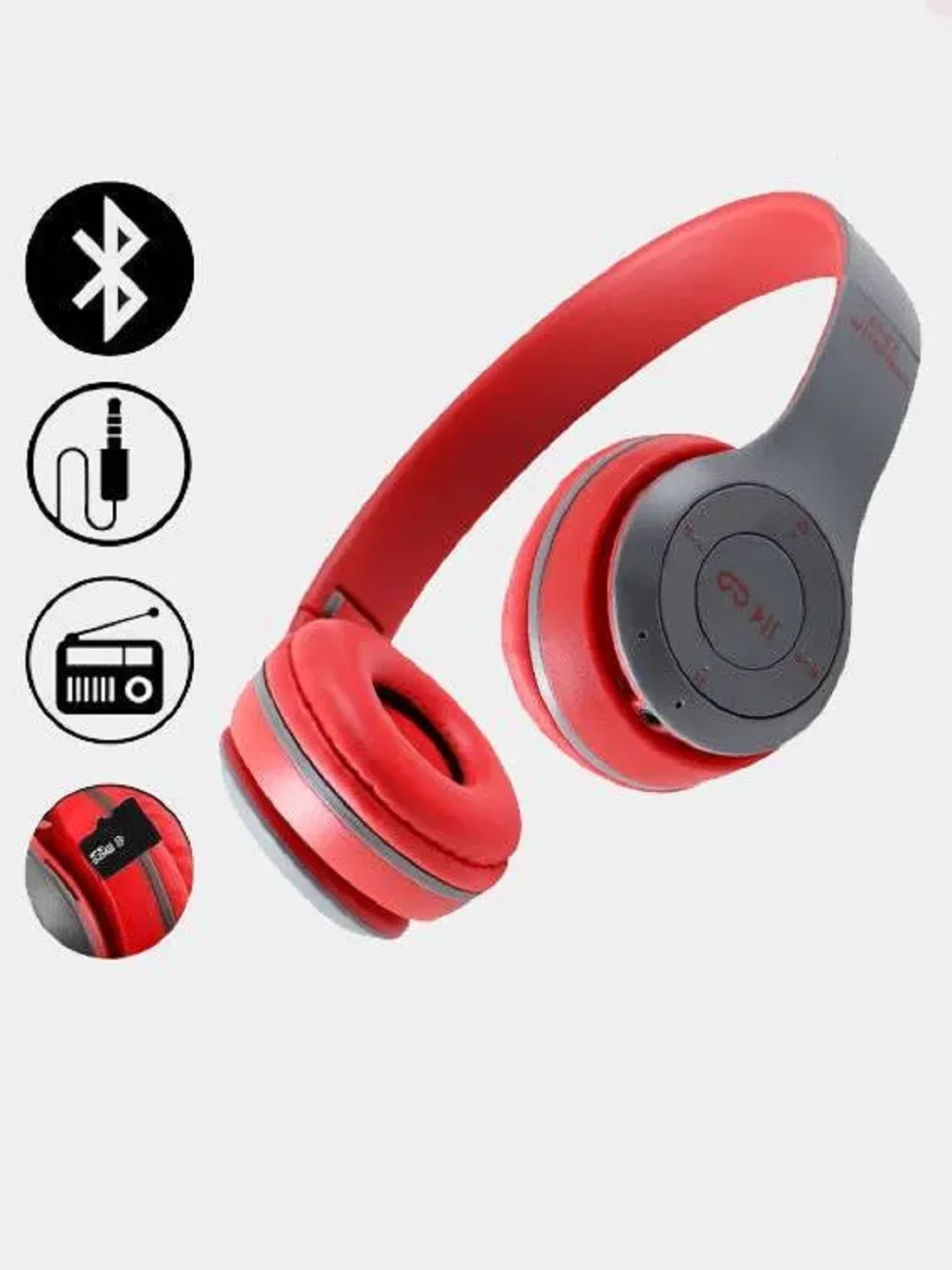 Белый беспроводные стерео наушники P47 Wireless Bluetooth 5.0 EDR  с микрофоном