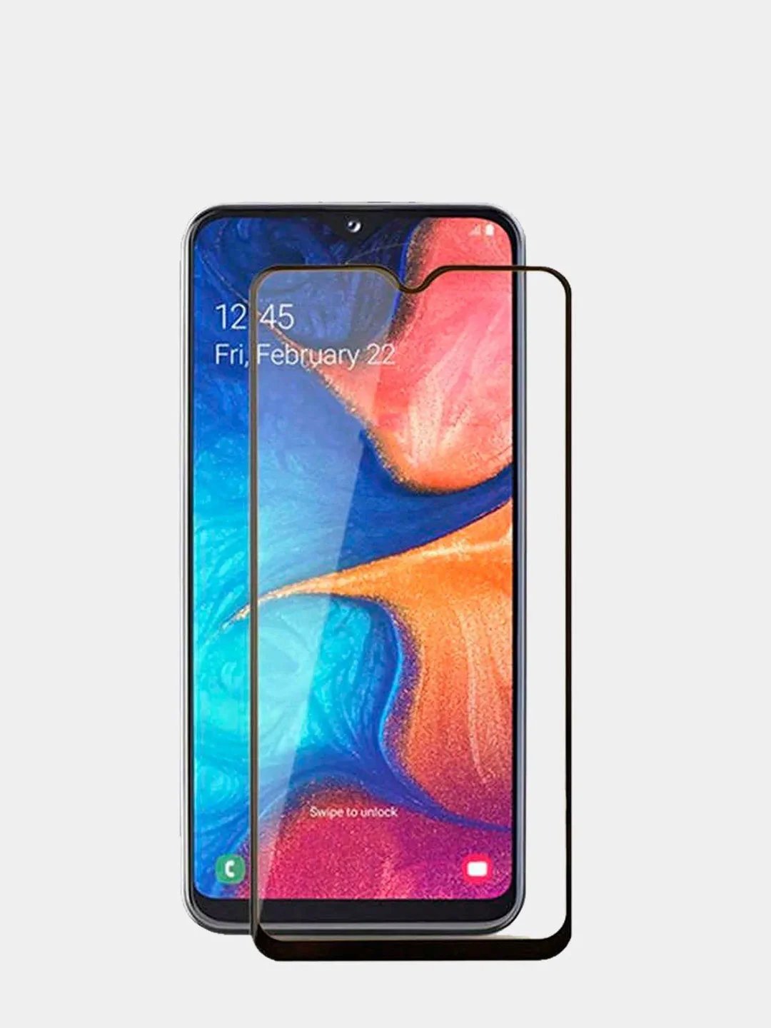 Защитное стекло 9D для Samsung Galaxy A20E, полное покрытие