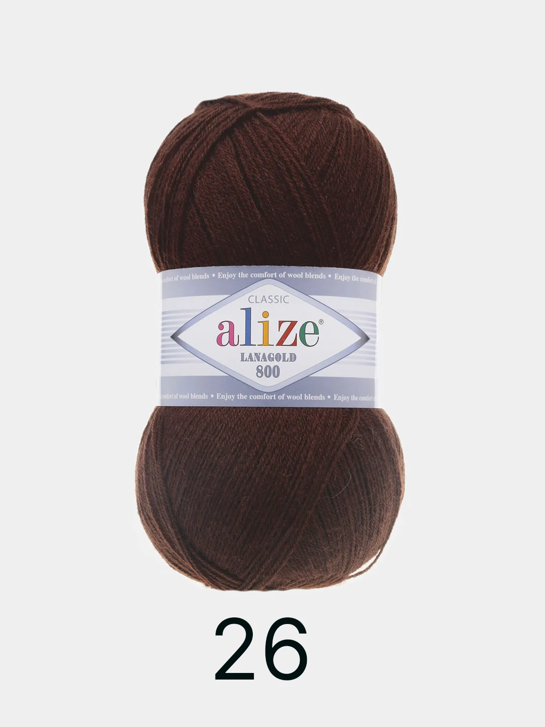 Пряжа Alize Lanagold 800 Акрил 51% Шерсть 49% 100г 800м