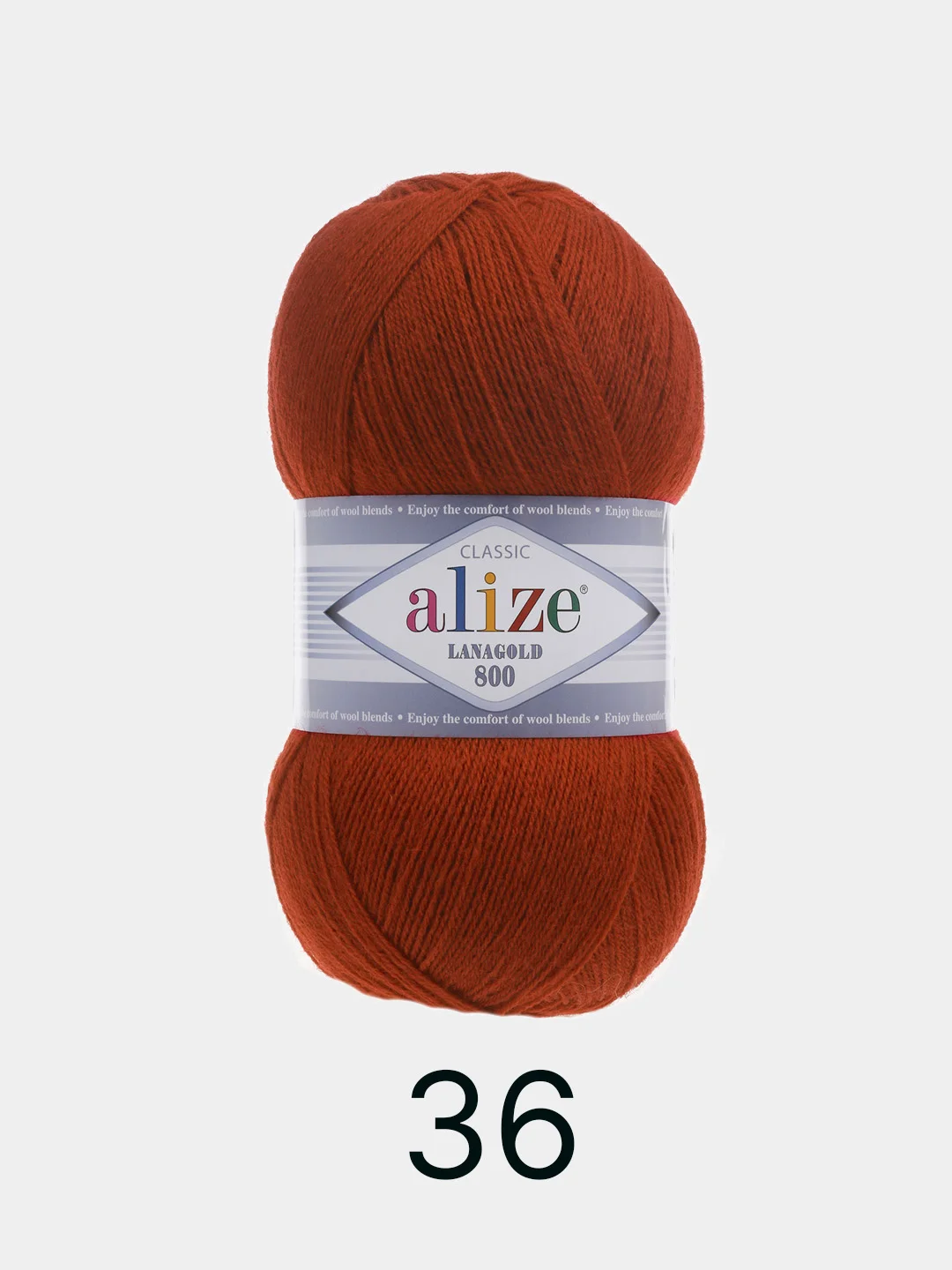 Пряжа Alize Lanagold 800 Акрил 51% Шерсть 49% 100г 800м