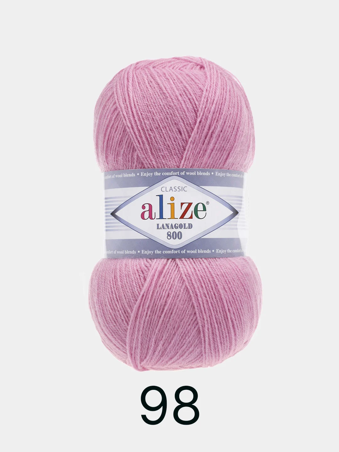 Пряжа Alize Lanagold 800 Акрил 51% Шерсть 49% 100г 800м