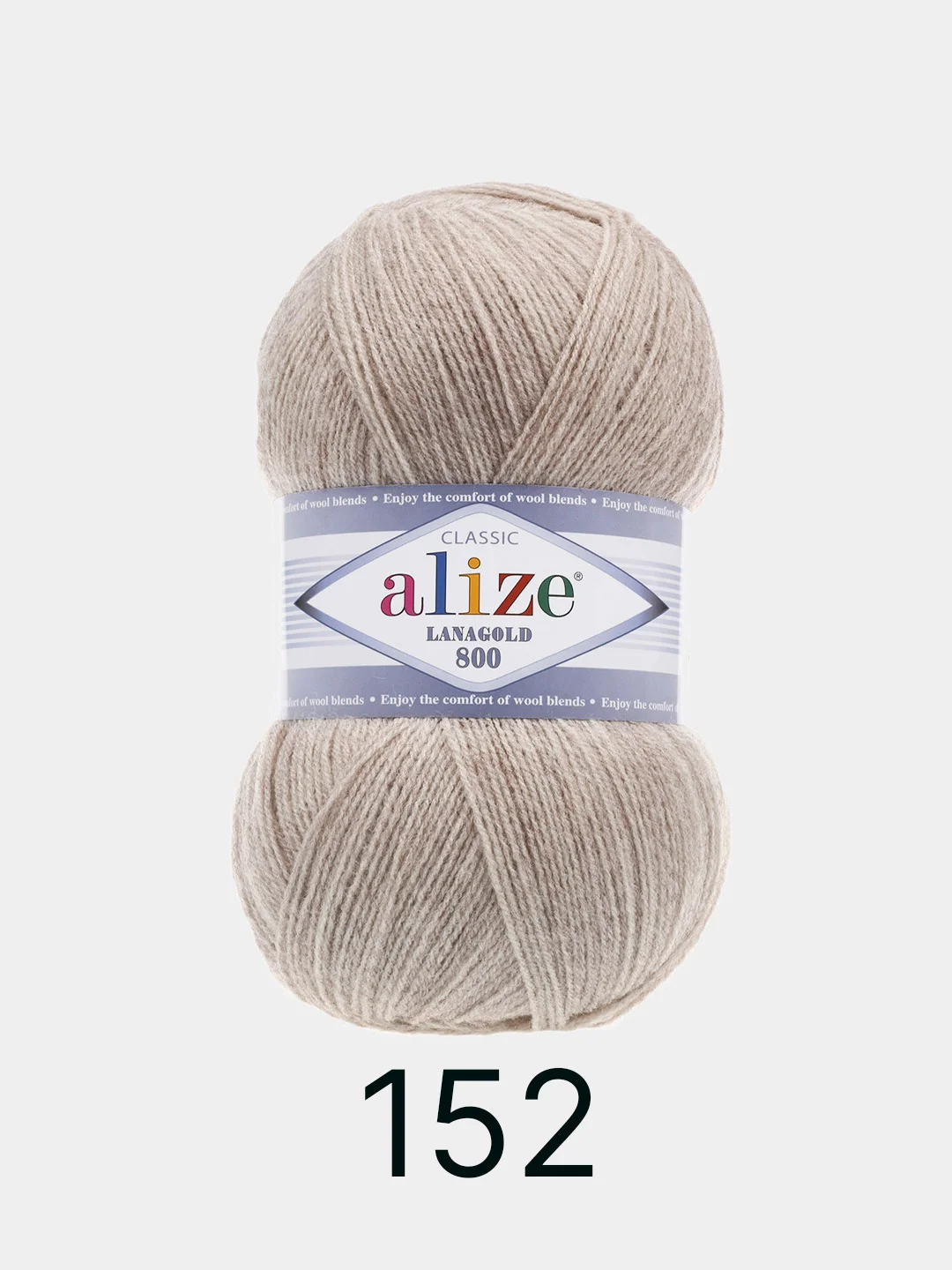 Пряжа Alize Lanagold 800 Акрил 51% Шерсть 49% 100г 800м