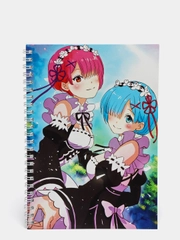 Скетчбук по мотивам аниме Re:Zero (Жизнь с нуля в альтернативном мире), 50 л