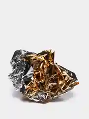 Серый меланж фольга поталь(мягкая жатая сусальное золото) в баночке для маникюра и педикюра