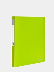 Папка на 2 кольцах BRAUBERG "Neon", 25 мм,  неоновая зеленая