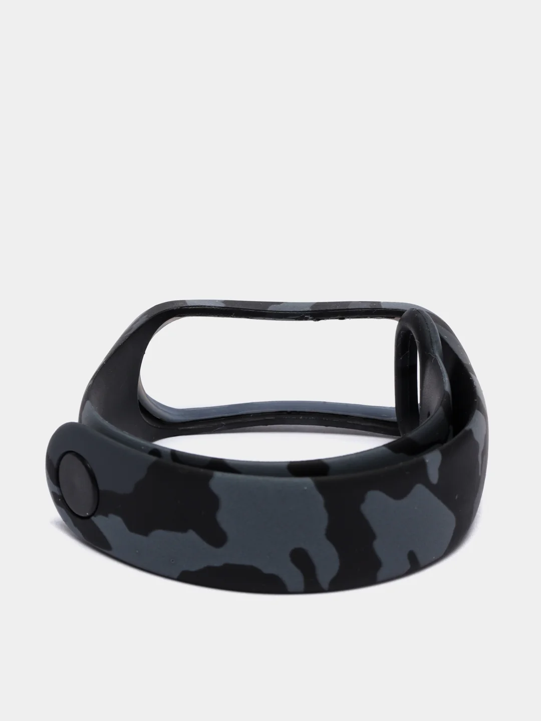 Серый силиконовый ремешок для Xiaomi Mi Band 3 и Mi Band 4 с принтом камуфляж