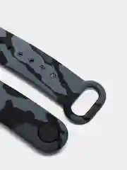 Серый силиконовый ремешок для Xiaomi Mi Band 3 и Mi Band 4 с принтом камуфляж