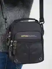 Черный сумка на одно плечо Aotian, мужская