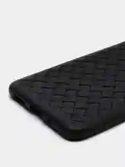 Черный чехол Xiaomi Redmi 9A, Сяоми Редми 9А плетеный силиконовый