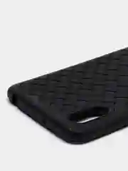 Черный чехол Xiaomi Redmi 9A, Сяоми Редми 9А плетеный силиконовый