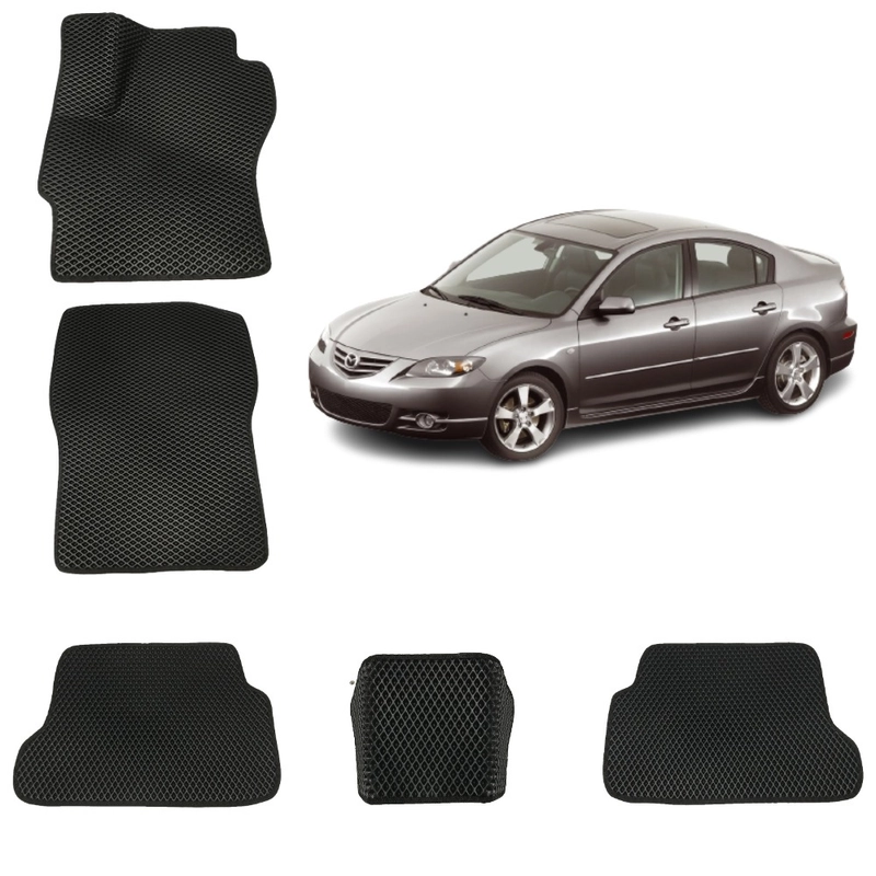 3-D Автомобильные EVA коврики для Mazda 3 BK (1 поколение) / Мазда 3 БК (1)