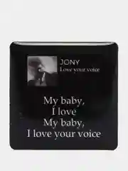 Алый 3d наклейки стикеры на телефон "Jony / Джони"