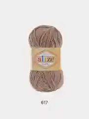 Бежевый меланж пряжа плюшевая Alize Softy 100% Микрополиэстер 50г 115м (Ализе софти велюровая)