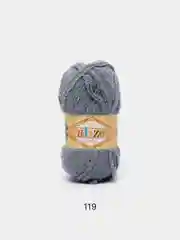 Серый меланж пряжа плюшевая Alize Softy 100% Микрополиэстер 50г 115м (Ализе софти велюровая)