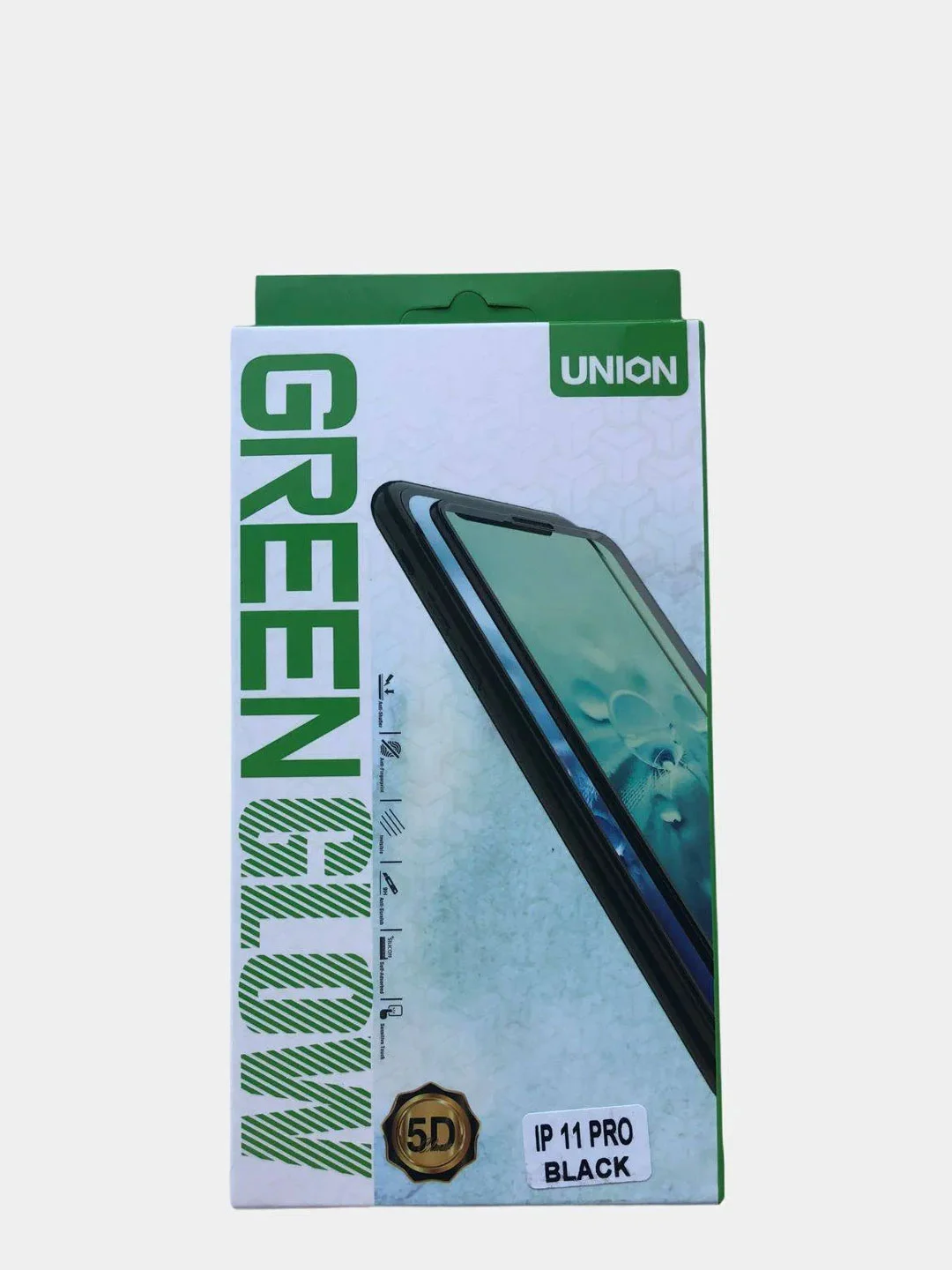 Защитное стекло Black Green Glow UNION для iPhone 11 / 11 Pro