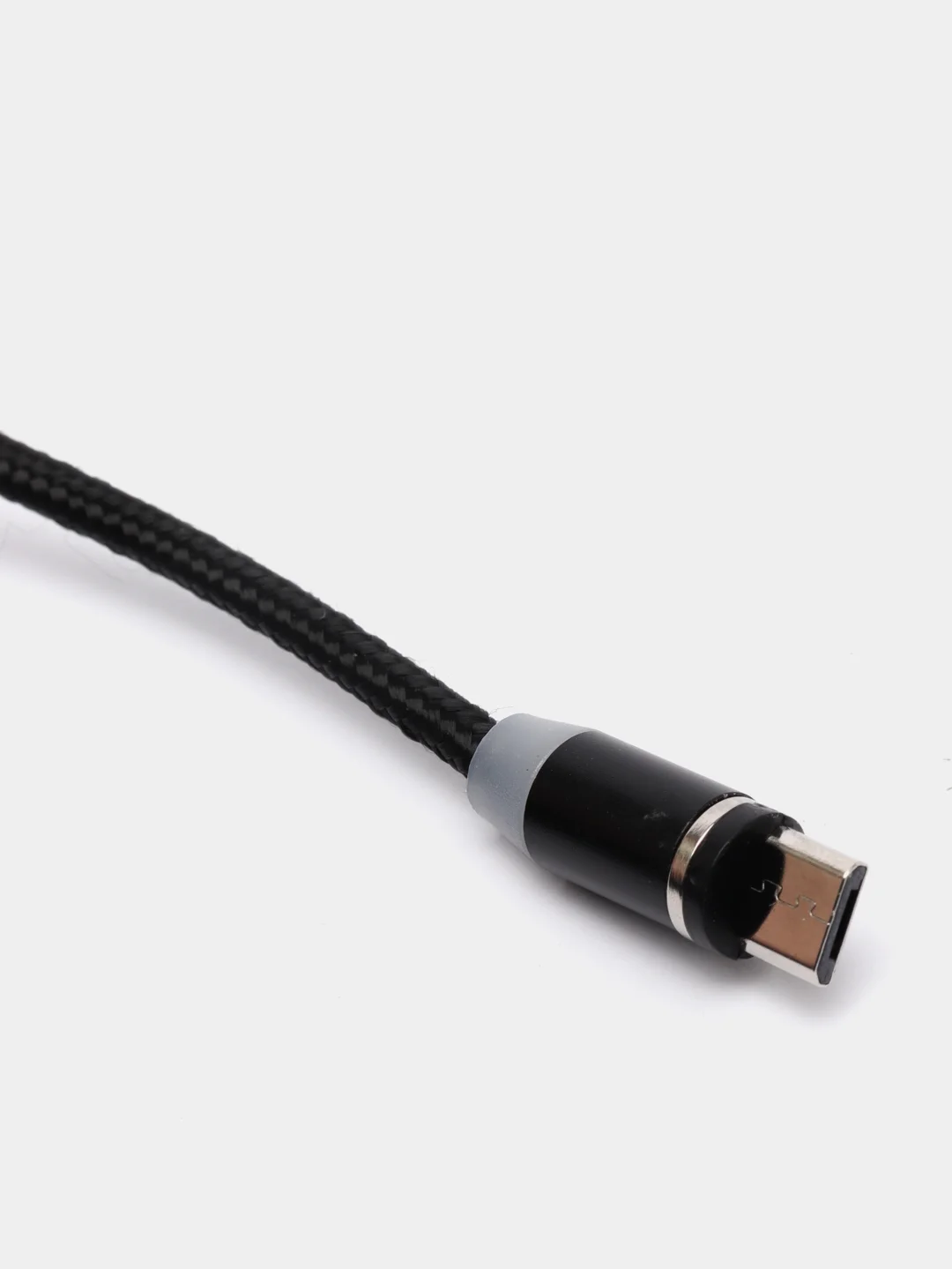 Черный магнитный кабель для зарядки, коннекторы MicroUSB, Type-C, iPhone Lightning по отдельности