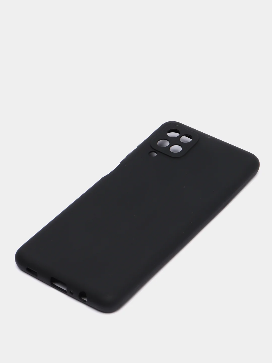 Черный чехол цветной матовый на Samsung Galaxy A12 / Samsung Galaxy M12
