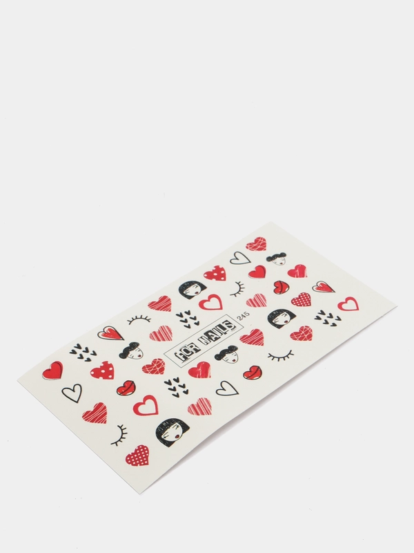 Слайдер для дизайна ногтей Love, на белый фон