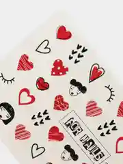 Слайдер для дизайна ногтей Love, на белый фон