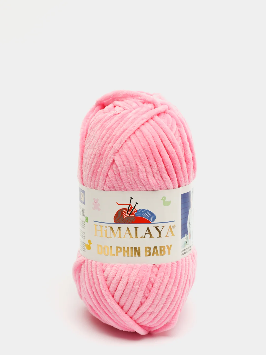 Кораллово-розовый шерсть Пряжа Himalaya Dolphin Baby 100% Полиэстер 100г 120м