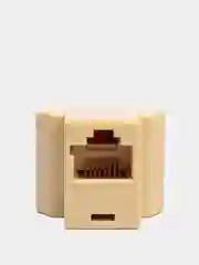 Бежевый переходник разветвитель / сплиттер сетевой RJ45/2*RJ45