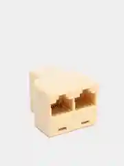 Бежевый переходник разветвитель / сплиттер сетевой RJ45/2*RJ45