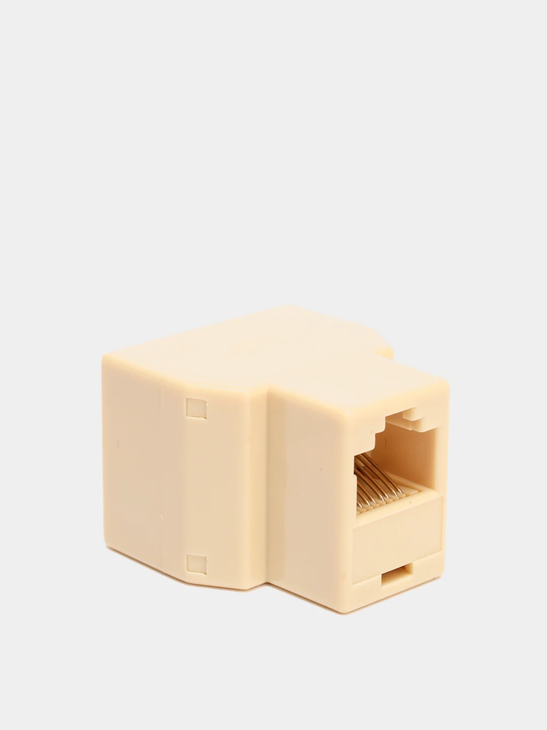 Бежевый переходник разветвитель / сплиттер сетевой RJ45/2*RJ45
