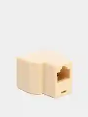 Бежевый переходник разветвитель / сплиттер сетевой RJ45/2*RJ45