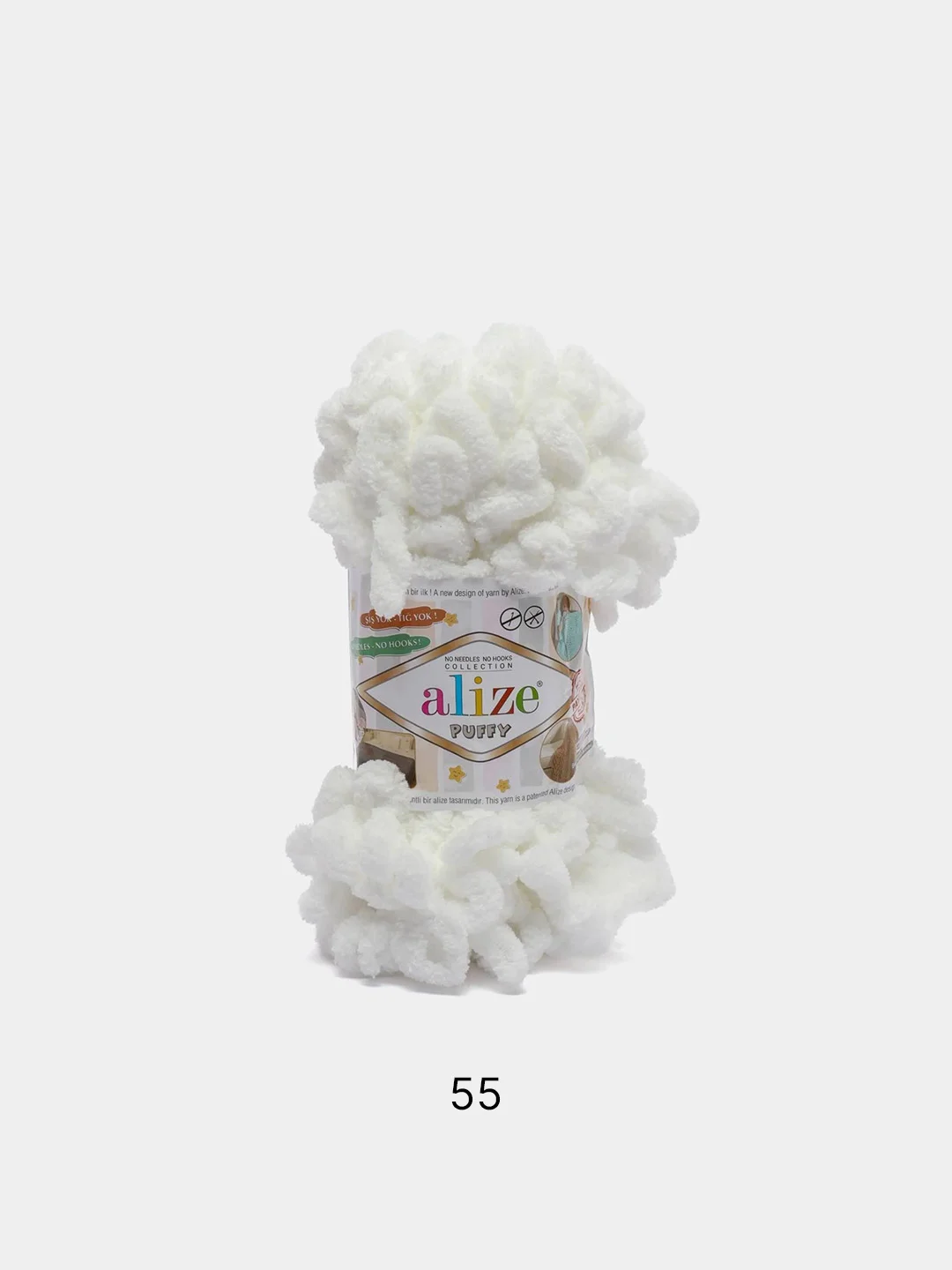 Белый пряжа Турция "Alize PUFFY"