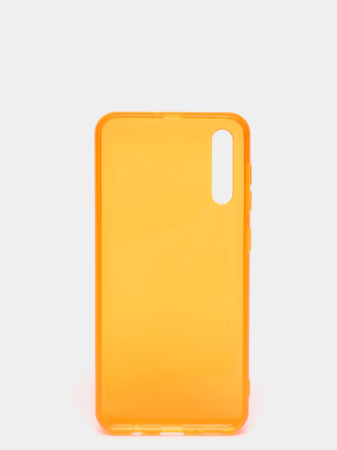 Оранжевый чехол прозрачный Samsung Galaxy A50, A50s, A30s, плотный неоновый с оттенком